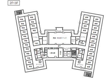 2・3階のフロアマップ